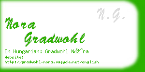 nora gradwohl business card